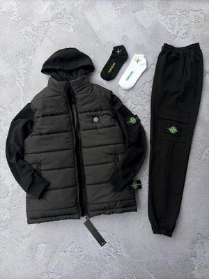 Спортивный костюм мужской стон айленд stone island комплект жилетка осенний весенний набор 3в1 L 2628438133 фото