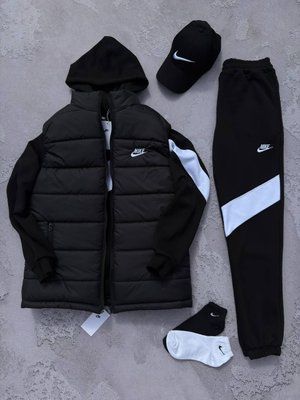 Костюм мужской Найк Nike Big Swoosh жилетка кофта штаны кепка весенний осенний XL 2627643168 фото