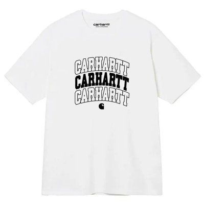 Футболка чоловіча оверсайз carhartt біла широка бавовняна теніска вільного крою 2602753840 фото