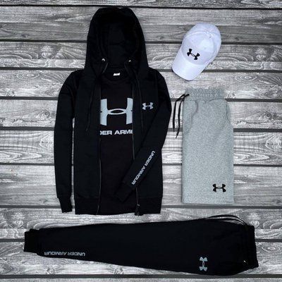 Спортивный костюм мужской Андер армор шорты кепка Комплект Under armour осень весна M 2615038034 фото