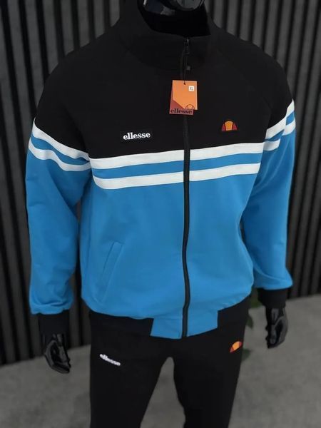 Зіп-худі чоловіча Ellesse блакитна весняна літня осіння спортивна кофта комір-стійка двонитка повсякденна M 2611889100 фото