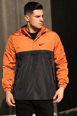 Вітрівка анорак куртка чоловіча Найк Nike Помаранчева весняна осіння легка водовідштовхувальна 2495371251 фото