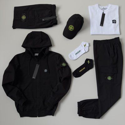 Спортивный костюм мужской стон айленд Stone Island шорты футболка кепка весна лето осень XXXL 2628461487 фото