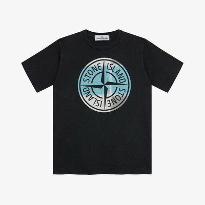 Чоловіча футболка Stone Island чорна спортивна з принтом літо весна осінь повсякденна XXL 2670274782 фото