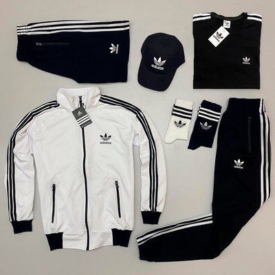 Комплект мужской Адидас Adidas спортивный костюм шорты футболка кепка весенний осенний XXXL 2623641741 фото