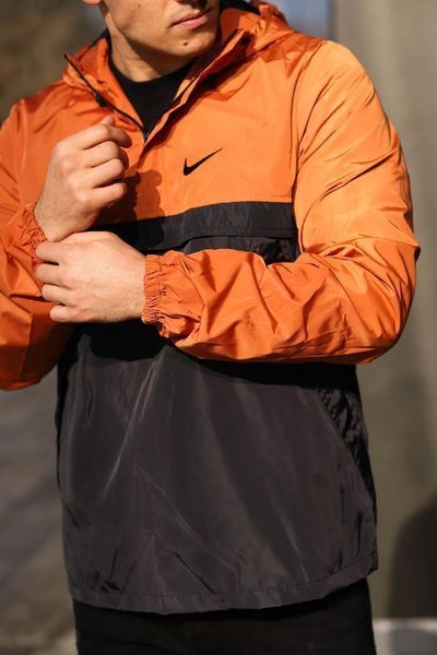 Вітрівка анорак куртка чоловіча Найк Nike Помаранчева весняна осіння легка водовідштовхувальна 2495371251 фото