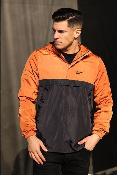Вітрівка анорак куртка чоловіча Найк Nike Помаранчева весняна осіння легка водовідштовхувальна 2495371251 фото