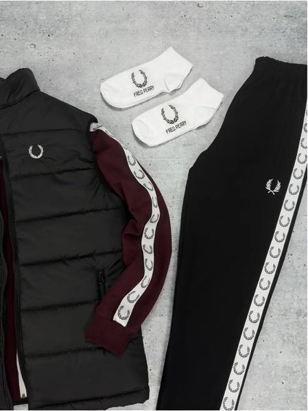Спортивный мужской комплект Fred Perry жилетка свитшот штаны весенний Осенний M 2630266984 фото