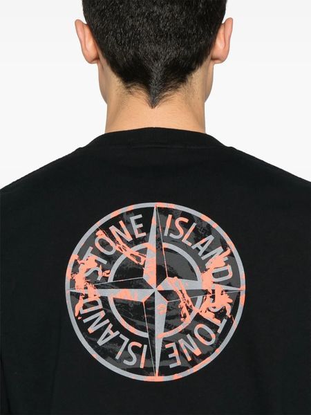 Футболка чоловіча Stone Island чорна спортивна з принтом трикотажна весна літо осінь повсякденна 2669243859 фото