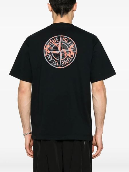 Футболка чоловіча Stone Island чорна спортивна з принтом трикотажна весна літо осінь повсякденна 2669243859 фото