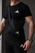 Спортивний комплект чоловічий Adidas чорний футболка шорти барсетка костюм літній адідас трикотажний повсякденний 2655165265 фото 5