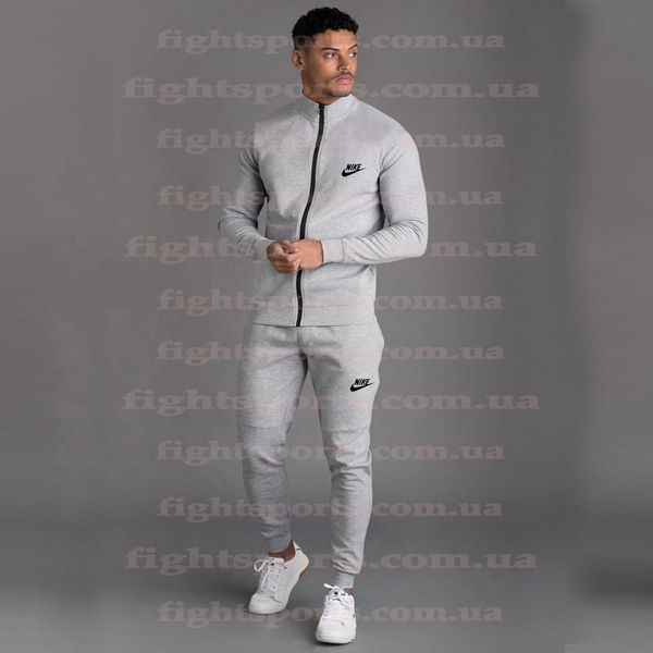 Чоловічий спортивний костюм найк на блискавці сірий NIKE 1596091352 фото