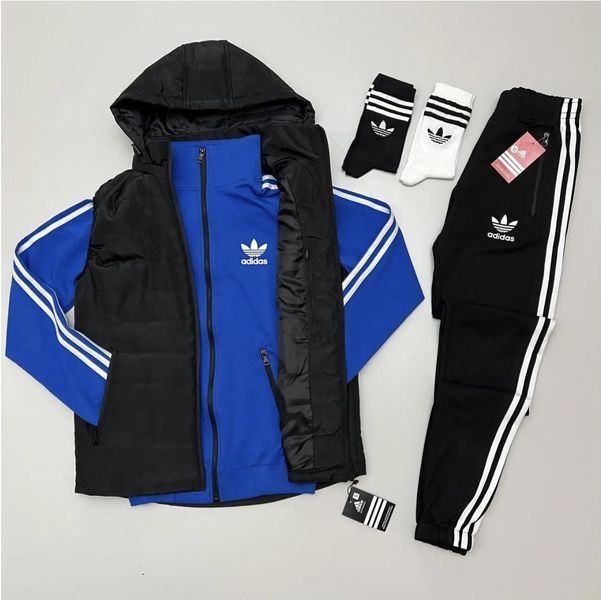 Спортивний костюм чоловічий Адідас Adidas жилет шкарпетки комплект з олімпійкою весняний осінній M 2623434044 фото