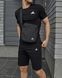 Спортивний комплект чоловічий Adidas чорний футболка шорти барсетка костюм літній адідас трикотажний повсякденний 2655165265 фото 6