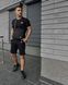 Спортивний комплект чоловічий Adidas чорний футболка шорти барсетка костюм літній адідас трикотажний повсякденний 2655165265 фото 10