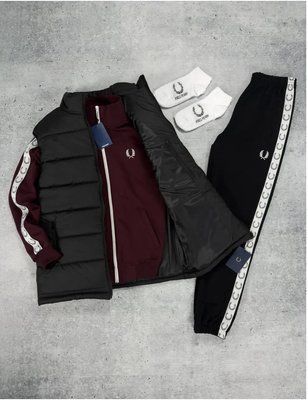 Спортивный мужской комплект Fred Perry жилетка свитшот штаны весенний Осенний L 2630266985 фото