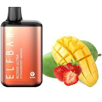 Elf Bar BC5000 Ultra POD 5% Strawberry Mango - Клубника Манго (Подзаряжаемый) 5000ul7 фото