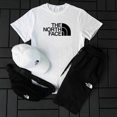 Чоловічий літній костюм The North Face Футболка + Шорти + Кепка + Бананка у подарунок XL 2608980802 фото