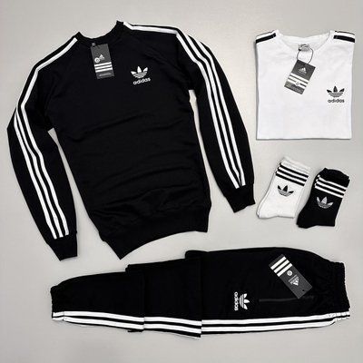Комплект спортивный костюм Адидас Adidas мужской футболка весенний осенний 2623042043 фото