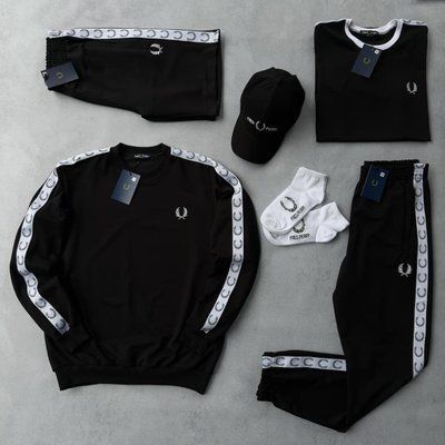 Костюм мужской спортивный Fred Perry шорты футболка кепка свитшот штаны осенний весенний летний L 2630778367 фото
