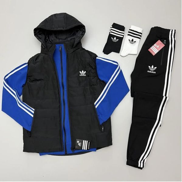 Спортивний костюм чоловічий Адідас Adidas жилет шкарпетки комплект з олімпійкою весняний осінній L 2623434045 фото