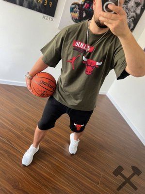 Спортивний Костюм Чоловічий Літній Chicago Bulls оверсайз футболка шорти M 2607076204 фото