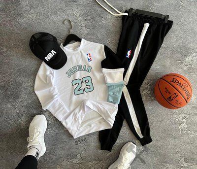 Спортивный костюм мужской Jordan 23 NBA белый весенний осенний летний кепка в подарок джордан нба L 2622858065 фото