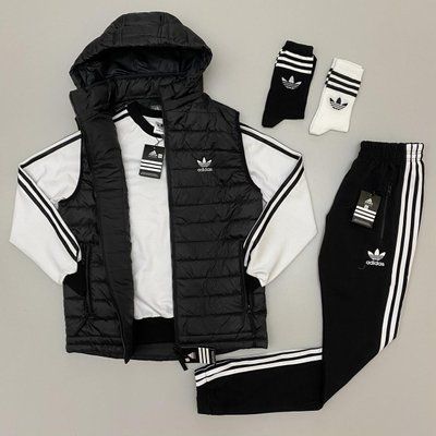 Комплект спортивный костюм Адидас Adidas мужской жилетка носки весенний осенний XXXL 2626358480 фото