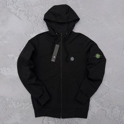 Толстовка мужская Stone Island черная весенняя летняя осенняя кофта с капюшоном двунитка повседневная XL 2611829172 фото