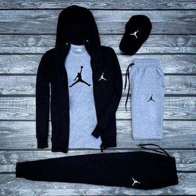 Спортивный костюм мужской Джордан шорты кепка Комплект Jordan осень весна XXL 2615123402 фото