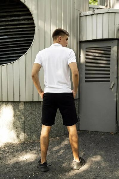 Спортивний комплект чоловічий The North Face поло біле+шорти чорні+барсетка літній костюм бавовняний норс фейс L 2657636463 фото