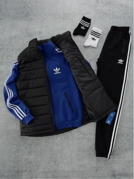 Спортивний костюм чоловічий Адідас Adidas жилет шкарпетки комплект з олімпійкою весняний осінній XL 2623434046 фото