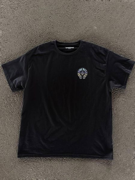 Чоловіча Футболка Chrome Hearts чорна з принтом бавовняна спортивна повсякденна літо осінь весна 2669243876 фото
