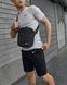 Спортивний комплект чоловічий Nike футболка сіра+ шорти чорні + барсетка костюм літній найк повсякденний XL 2657447283 фото 9