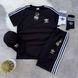 Спортивный Костюм Мужской Летний Adidas черный шорты футболка +кепка спортивный комплект XXL 2607476028 фото 1