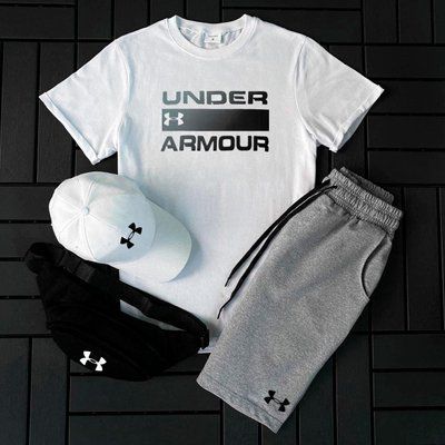 Літній чоловічий костюм Under Armour Футболка+Шорти+ Кепка+Бананка у подарунок XL 2609445495 фото