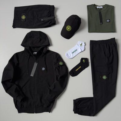 Спортивный костюм мужской стон айленд Stone Island шорты футболка кепка весна лето осень XXXL 2628462561 фото