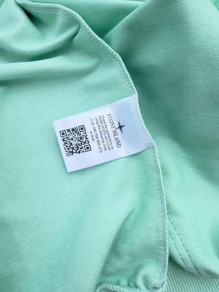 Кофта мужская Stone Island мята осенняя весенняя летняя зип-худи двунитка с капюшоном повседневная S 2611898006 фото
