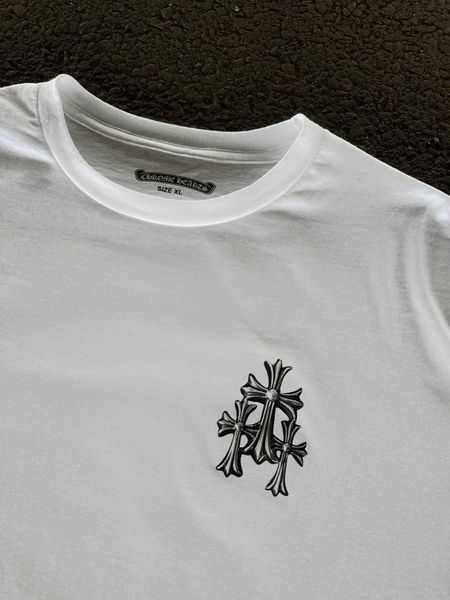 Футболка чоловіча Chrome Hearts біла з принтом бавовняна спортивна повсякденна літо осінь весна 2669243882 фото