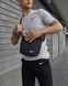 Спортивний комплект чоловічий Nike футболка сіра+ шорти чорні + барсетка костюм літній найк повсякденний XXL 2657447284 фото 7