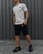 Комплект спортивний чоловічий Adidas сіра футболка+чорні шорти костюм літній трикотажний адідас повсякденний M 2656559490 фото 9
