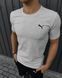 Комплект чоловічий спортивний Puma сіра футболка+ чорні шорти костюм літній трикотажний пума повсякденний M 2655561174 фото 6