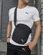 Комплект чоловічий спортивний Puma біла футболка+чорні шорти+чорна барсетка костюм літній пума 2655165269 фото 9