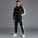 Молодіжний Чоловічий Спортивний костюм найк на блискавці легкий чорний весняний NIKE 1596091355 фото 2