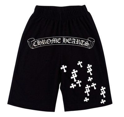 Шорти чоловічі Chrome Hearts чорні трикотажні спортивні повсякденні L 2605686003 фото