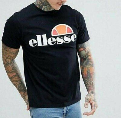Футболка чоловіча Ellesse чорна бавовняна теніска вільного крою 2603776383 фото