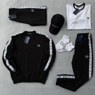 Костюм мужской спортивный Fred Perry шорты футболка кепка свитшот штаны осенний весенний летний M 2630790349 фото
