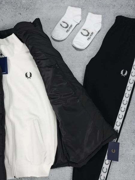 Спортивный мужской комплект Fred Perry жилетка свитшот штаны весенний Осенний M 2630277667 фото