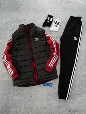 Спортивный костюм мужской Адидас Adidas жилетка носки комплект с олимпийкой осенний весенний S 2623448071 фото