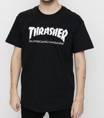 Футболка чоловіча оверсайз thrasher чорна трикотажна широка теніска 2602897895 фото